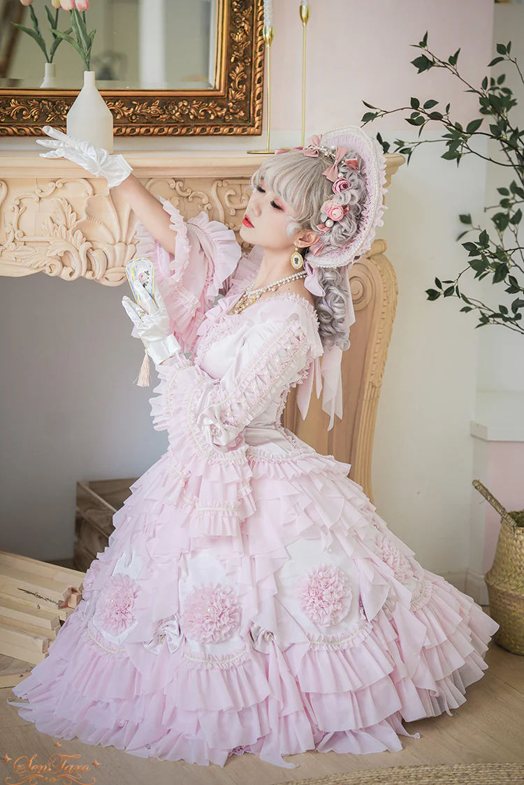 Snow Ear - Rococo Lolita OP Tea Party Dress - Image 45
