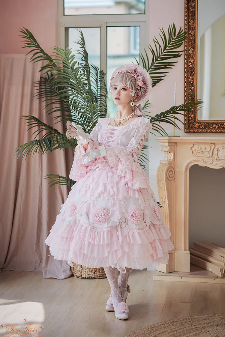 Snow Ear - Rococo Lolita OP Tea Party Dress - Image 47