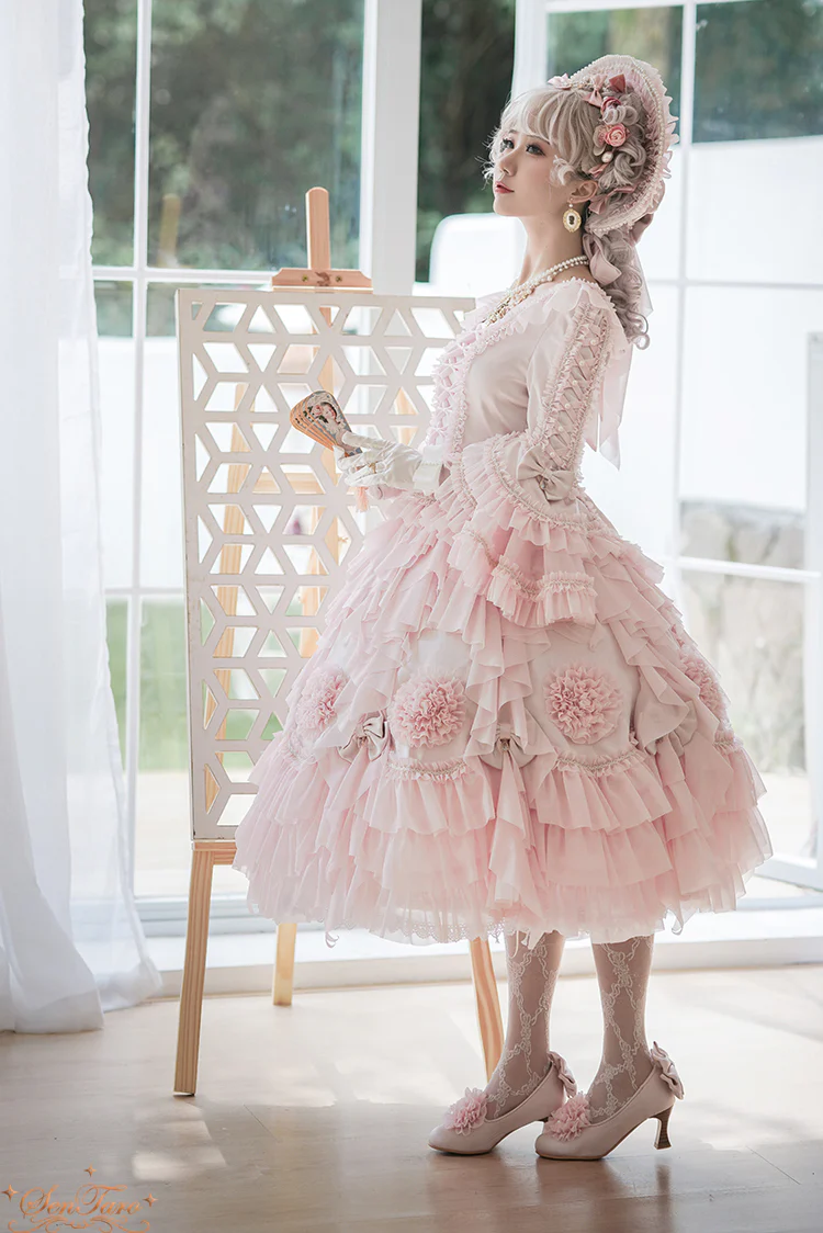 Snow Ear - Rococo Lolita OP Tea Party Dress - Image 48