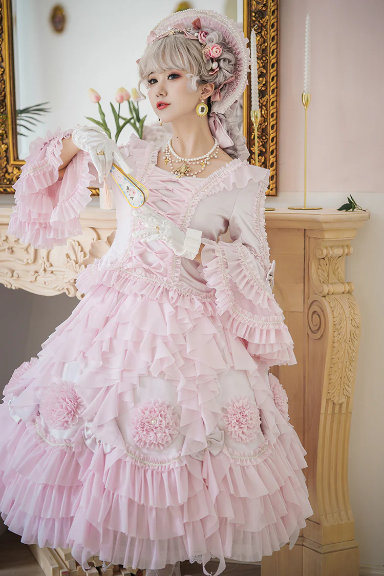 Snow Ear - Rococo Lolita OP Tea Party Dress - Image 49