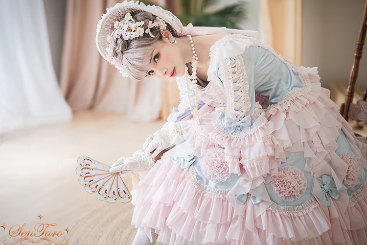 Snow Ear - Rococo Lolita OP Tea Party Dress - Image 5