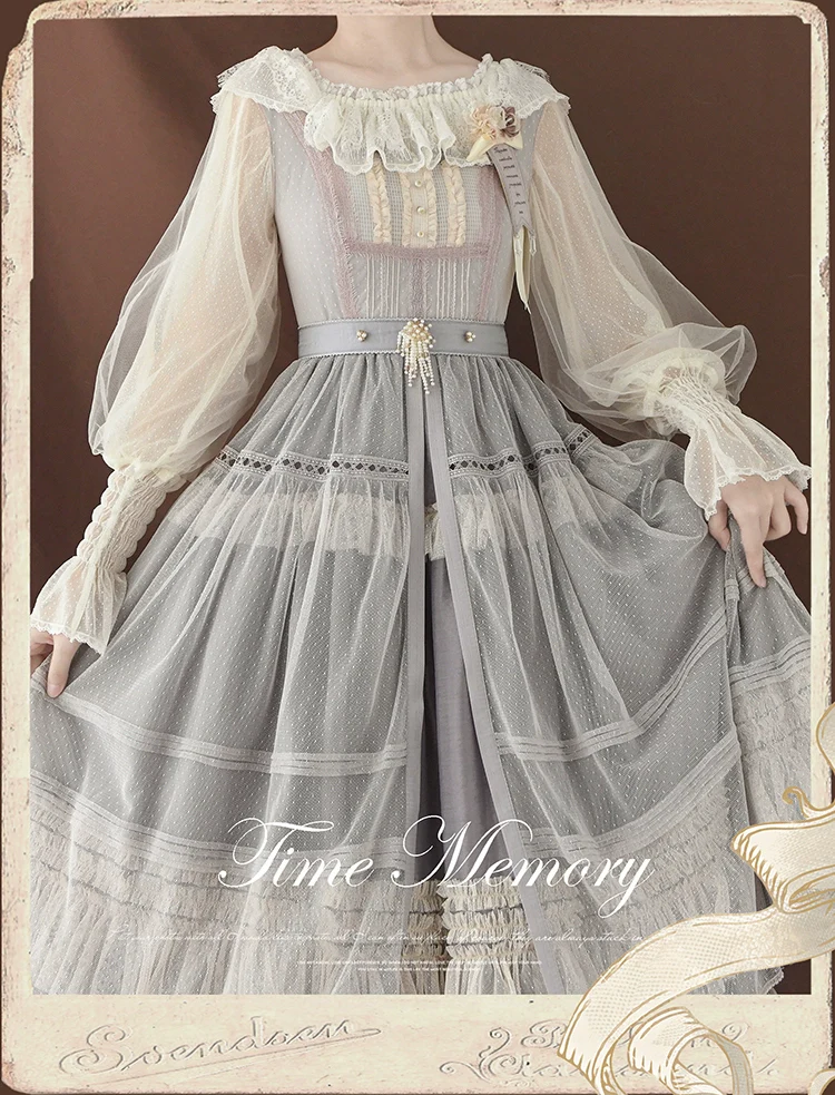 Layered Heart - Sheer Classic Shirt with Mutton Sleeves & Polka Dot - Image 16