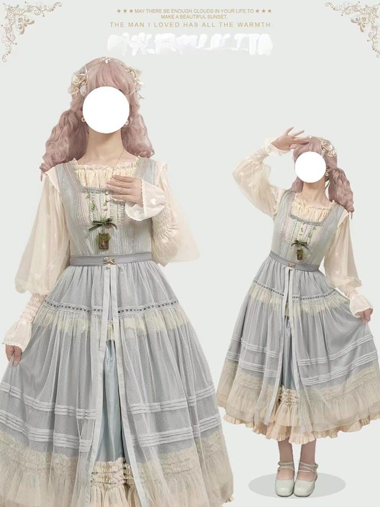 Layered Heart - Sheer Classic Shirt with Mutton Sleeves & Polka Dot - Image 26