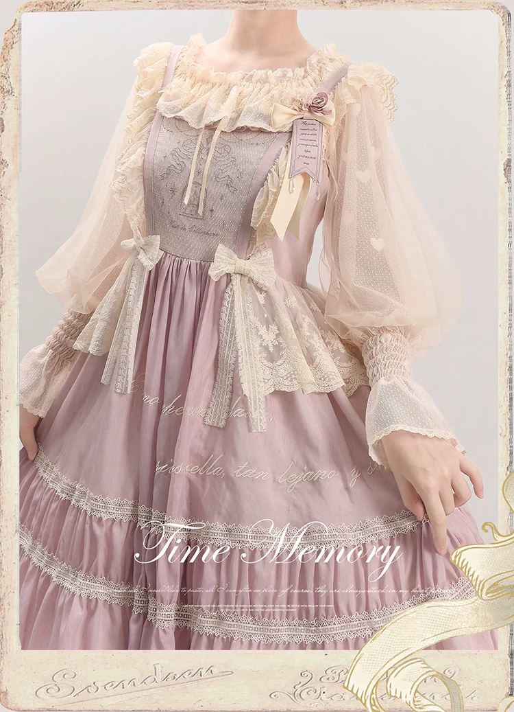 Layered Heart - Sheer Classic Shirt with Mutton Sleeves & Polka Dot - Image 4