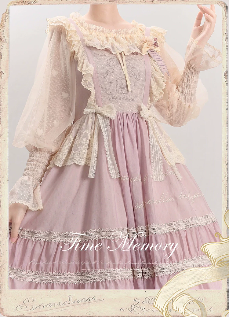 Layered Heart - Sheer Classic Shirt with Mutton Sleeves & Polka Dot - Image 5