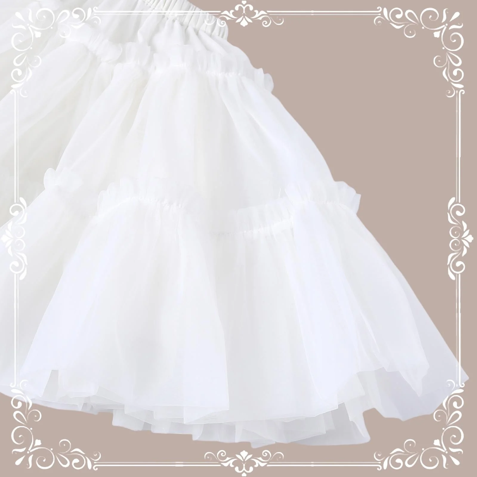 Aurora&Ariel - Short A Line Dailywear Petticoat | 13.8" (35 cm) Length - Image 120