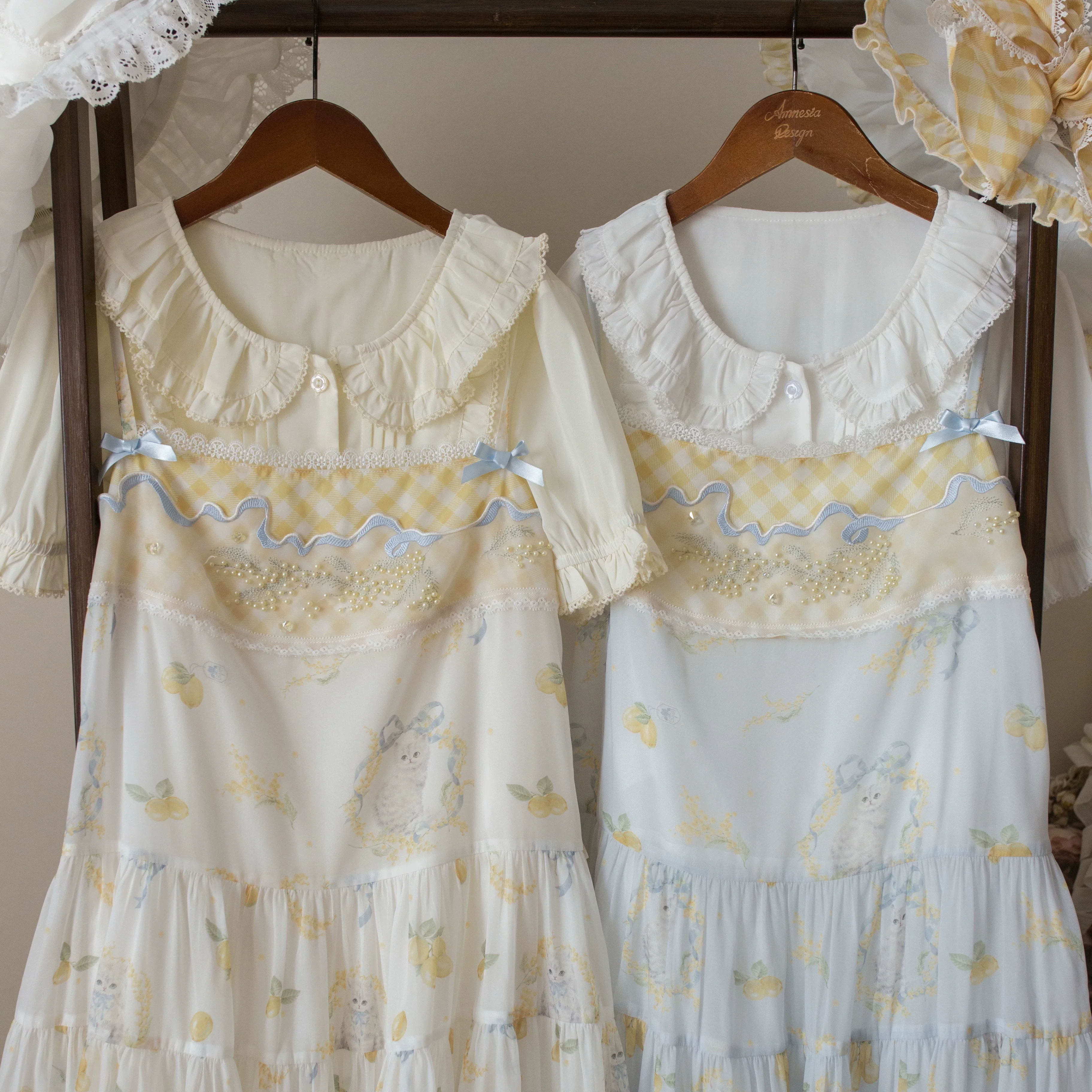 EverSpring - Short Sleeve Sweet Lolita Shirt, Peter Pan Collar - Image 18