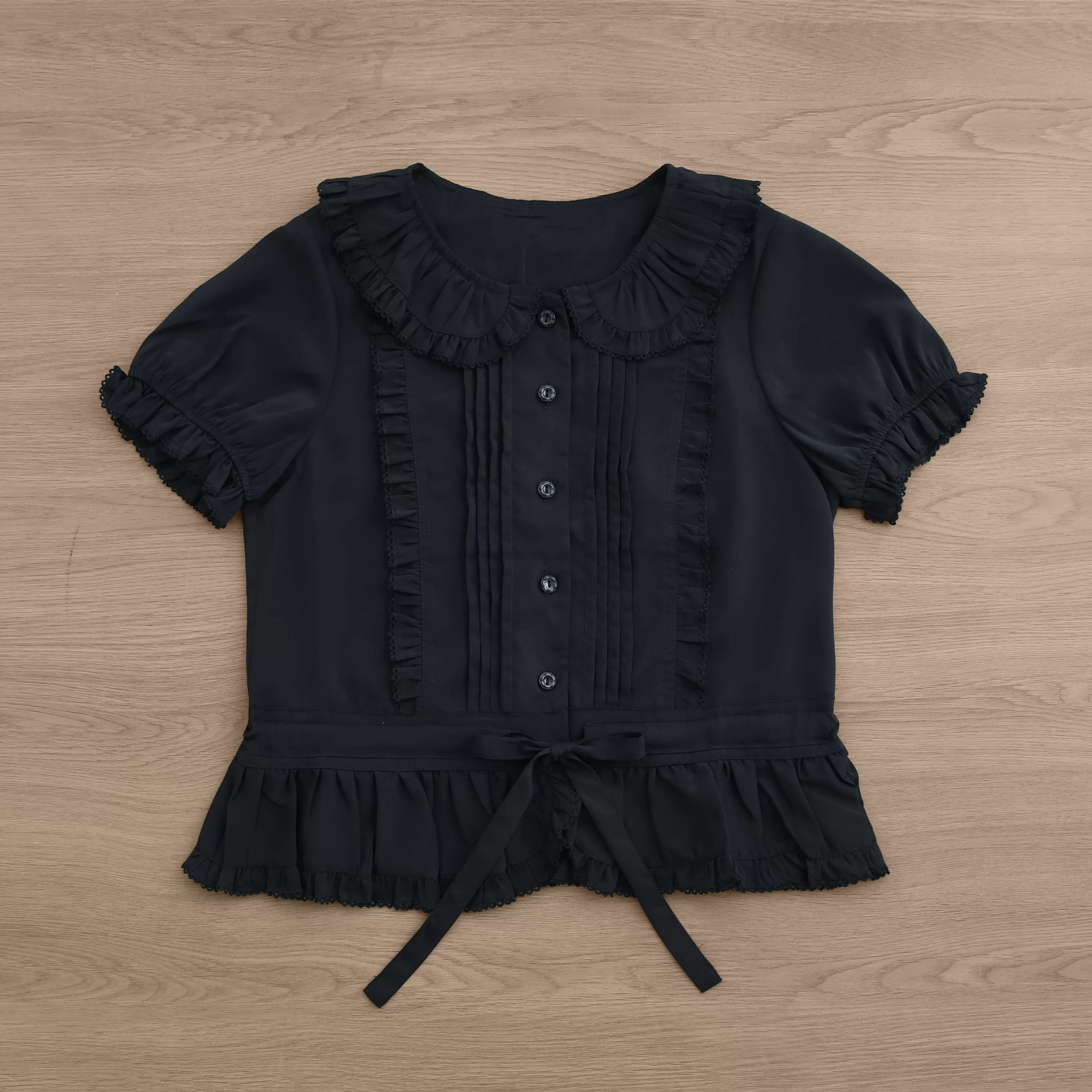 EverSpring - Short Sleeve Sweet Lolita Shirt, Peter Pan Collar - Image 20