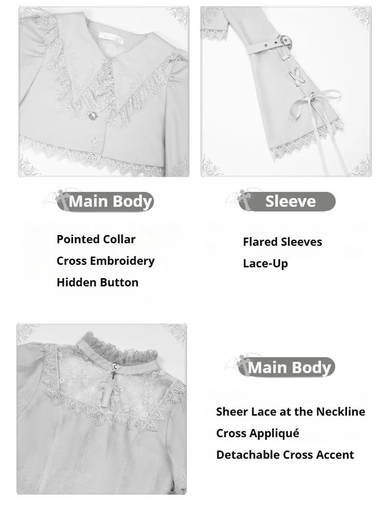 Humanoid Robot - Silver Gothic Lolita Mermaid Skirt Set - Image 13