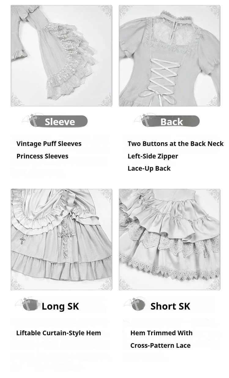 Humanoid Robot - Silver Gothic Lolita Mermaid Skirt Set - Image 14
