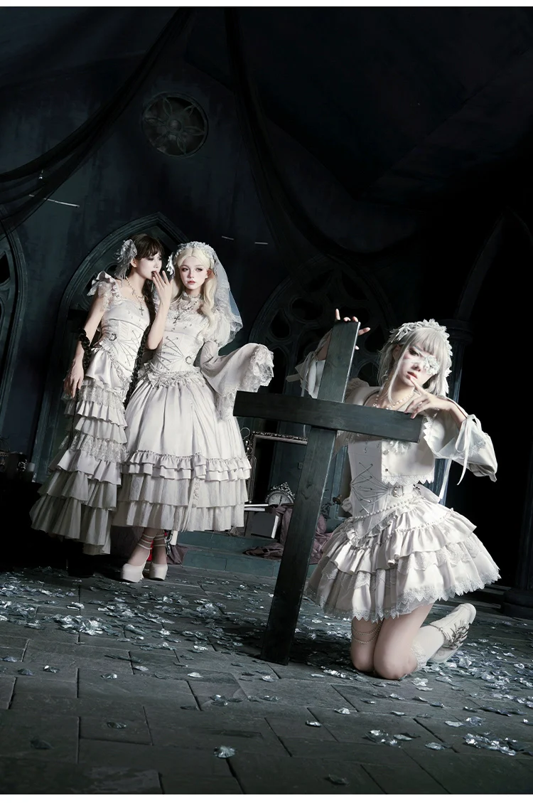 Humanoid Robot - Silver Gothic Lolita Mermaid Skirt Set - Image 19