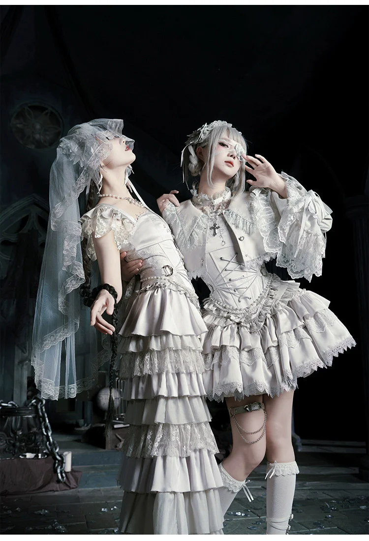 Humanoid Robot - Silver Gothic Lolita Mermaid Skirt Set - Image 25