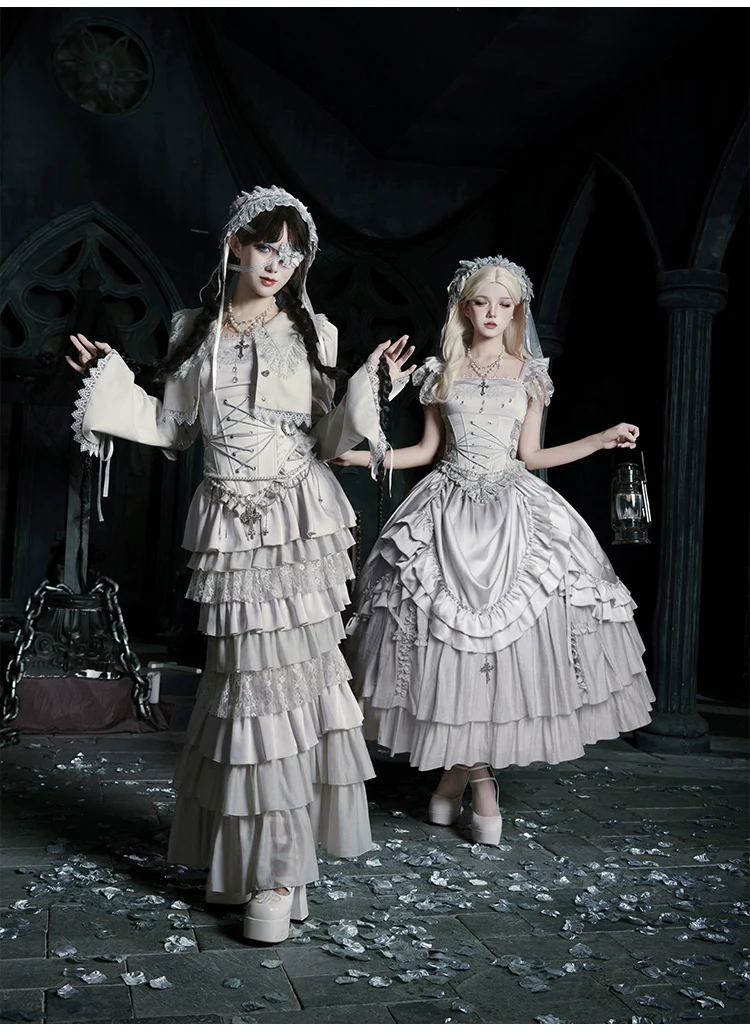 Humanoid Robot - Silver Gothic Lolita Mermaid Skirt Set - Image 29