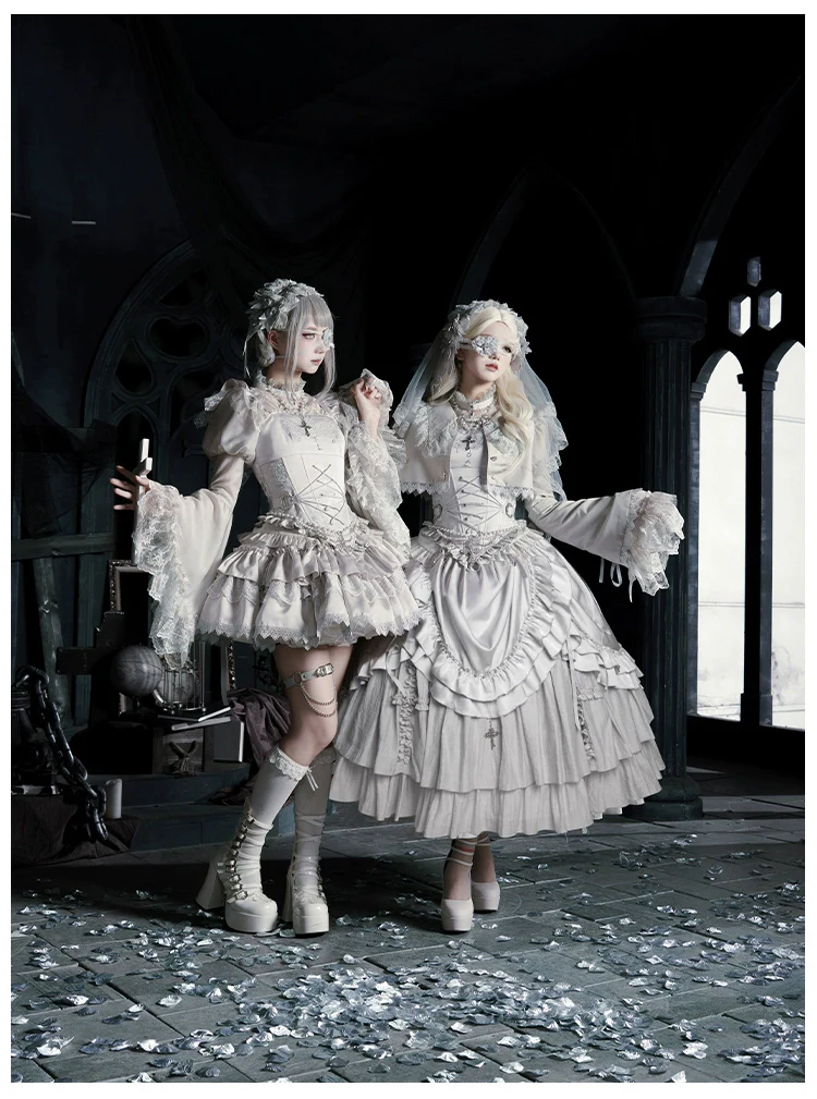 Humanoid Robot - Silver Gothic Lolita Mermaid Skirt Set - Image 30