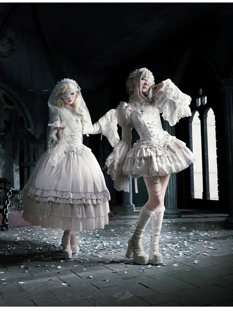 Humanoid Robot - Silver Gothic Lolita Mermaid Skirt Set - Image 31