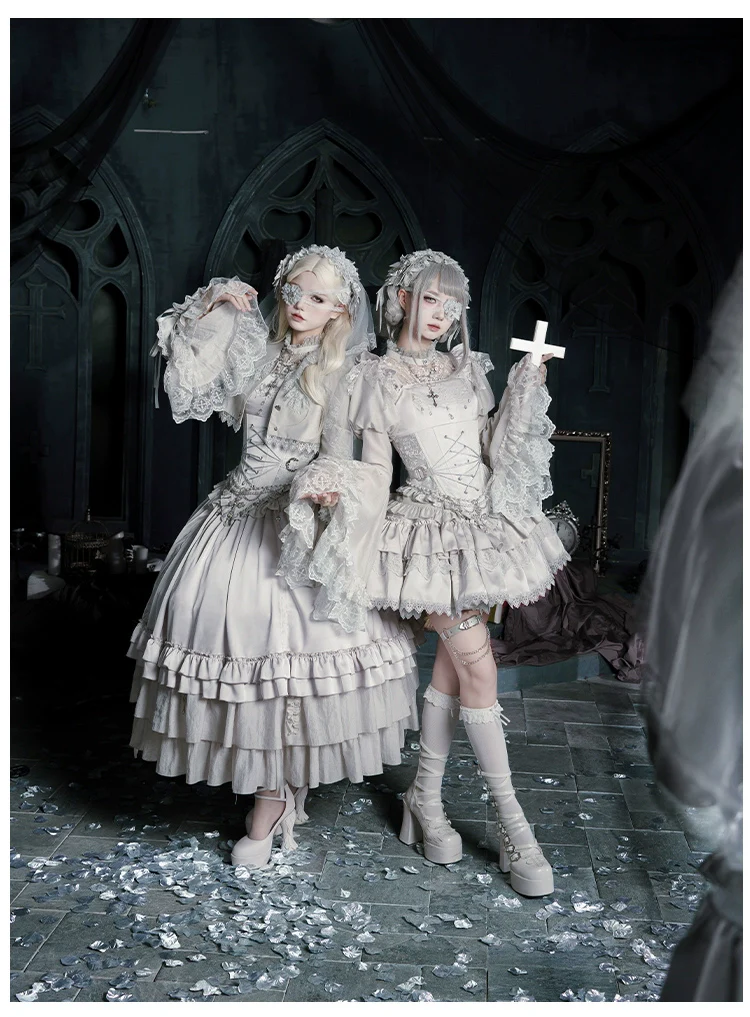 Humanoid Robot - Silver Gothic Lolita Mermaid Skirt Set - Image 32
