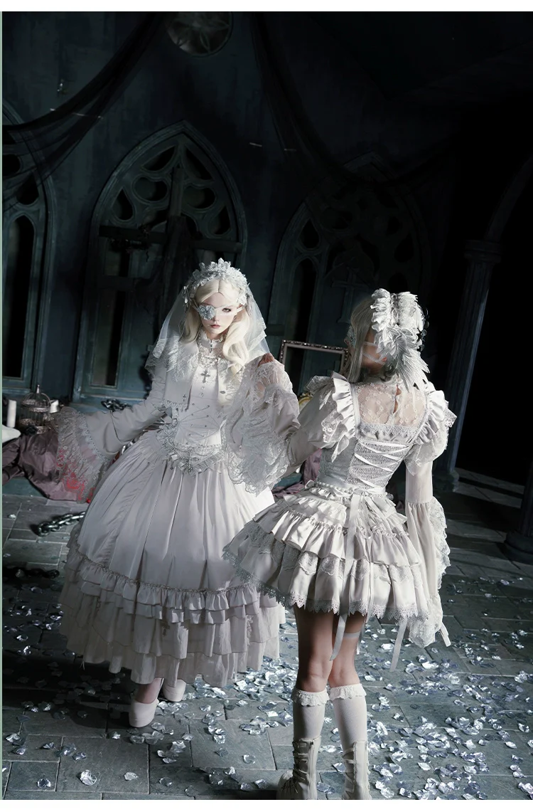 Humanoid Robot - Silver Gothic Lolita Mermaid Skirt Set - Image 34
