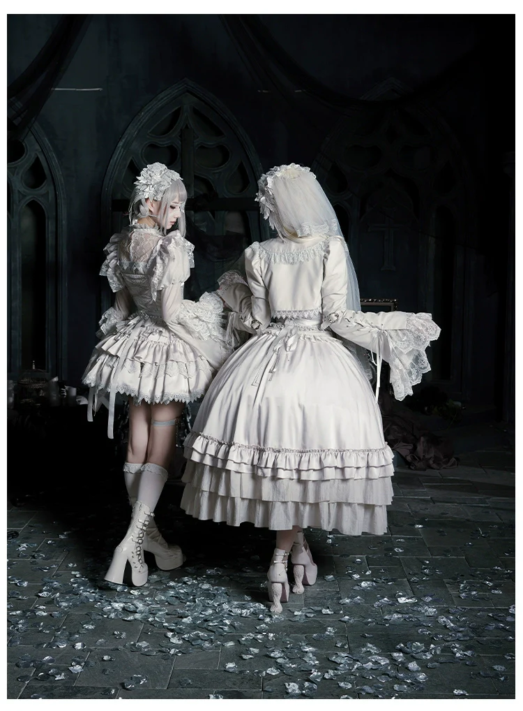 Humanoid Robot - Silver Gothic Lolita Mermaid Skirt Set - Image 35