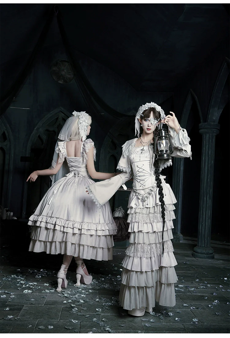 Humanoid Robot - Silver Gothic Lolita Mermaid Skirt Set - Image 36
