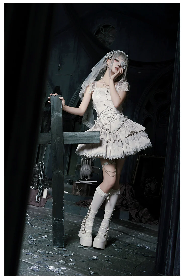 Humanoid Robot - Silver Gothic Lolita Mermaid Skirt Set - Image 41