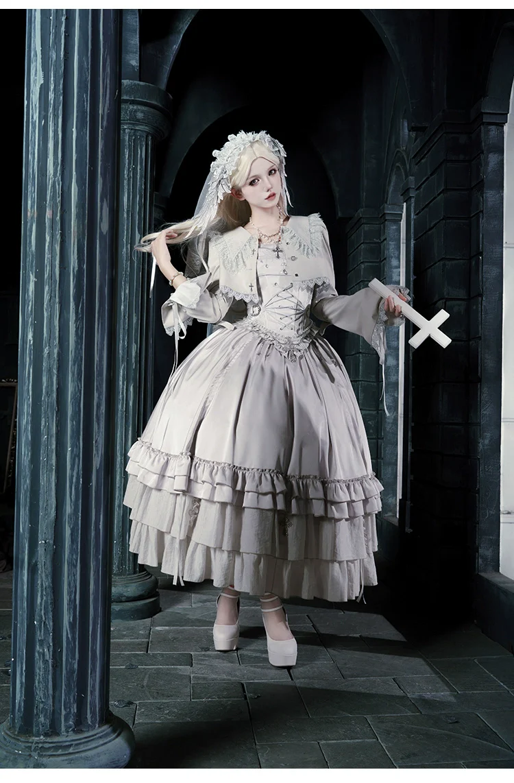 Humanoid Robot - Silver Gothic Lolita Mermaid Skirt Set - Image 48