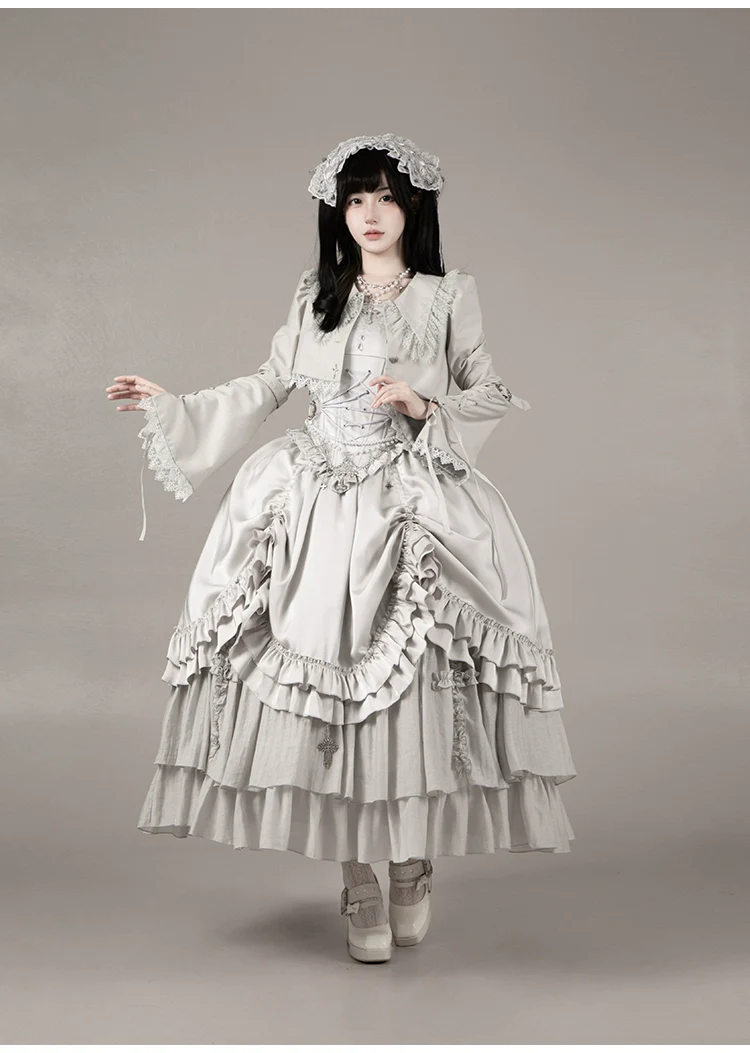 Humanoid Robot - Silver Gothic Lolita Mermaid Skirt Set - Image 50