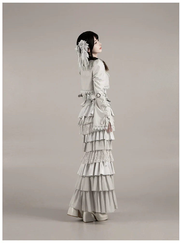 Humanoid Robot - Silver Gothic Lolita Mermaid Skirt Set - Image 60