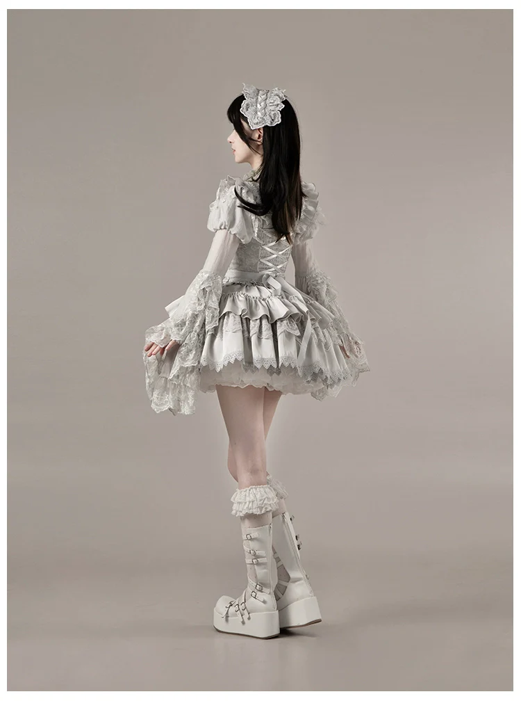 Humanoid Robot - Silver Gothic Lolita Mermaid Skirt Set - Image 62