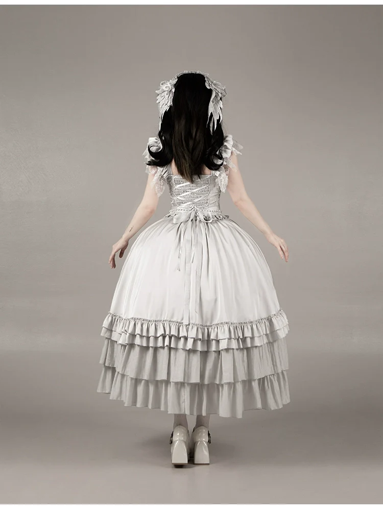 Humanoid Robot - Silver Gothic Lolita Mermaid Skirt Set - Image 63