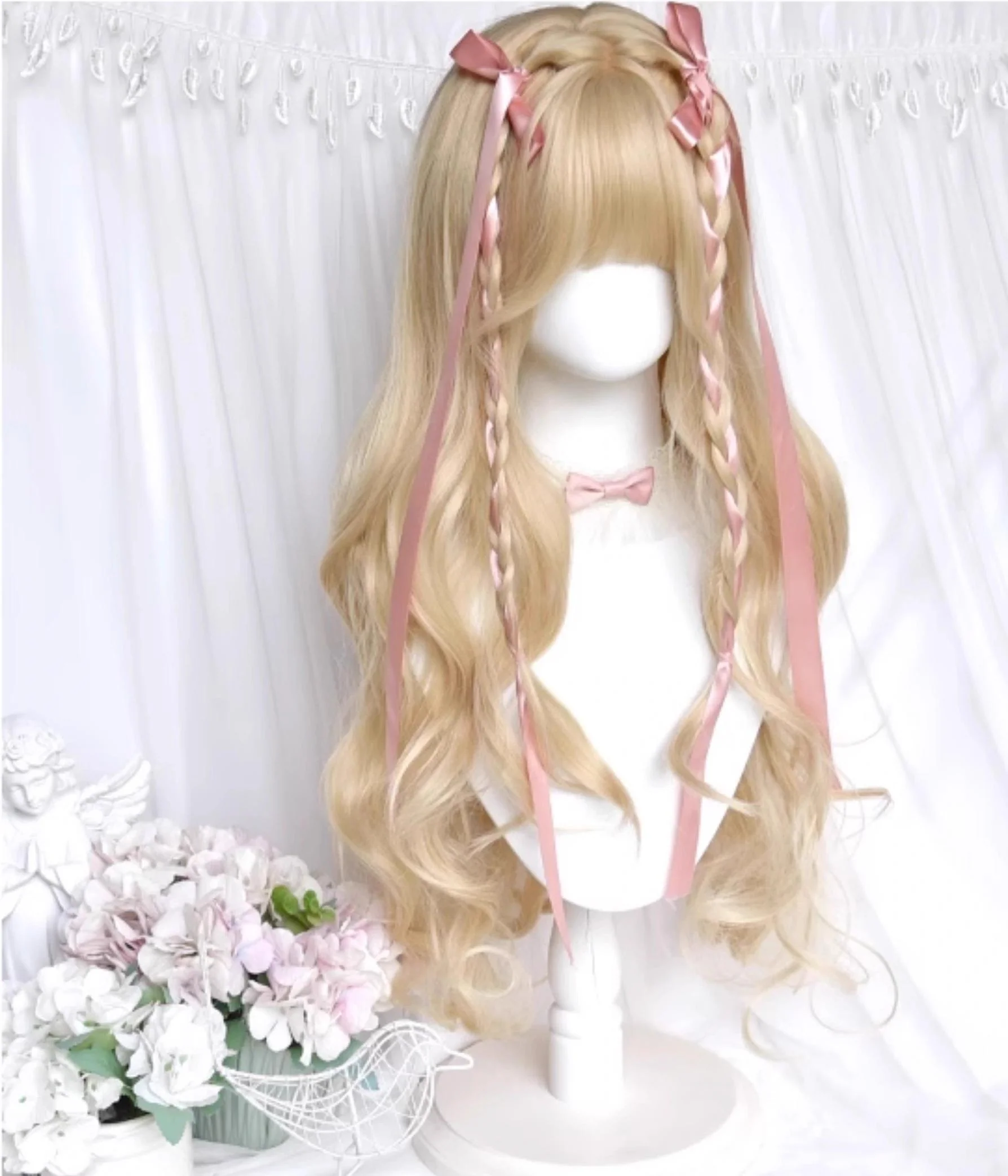 Sinwavy - Elegant Lolita Platinum Wig Long Curly Layered Wig - Image 6