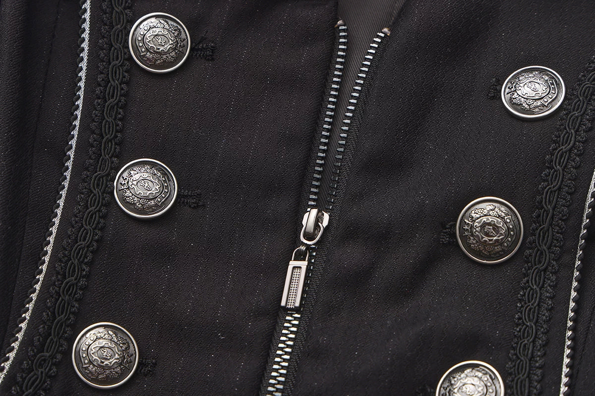 Timeless Silence Mystery - Sleeveless Ouji Lolita Coat, High-Low Hem - Image 7