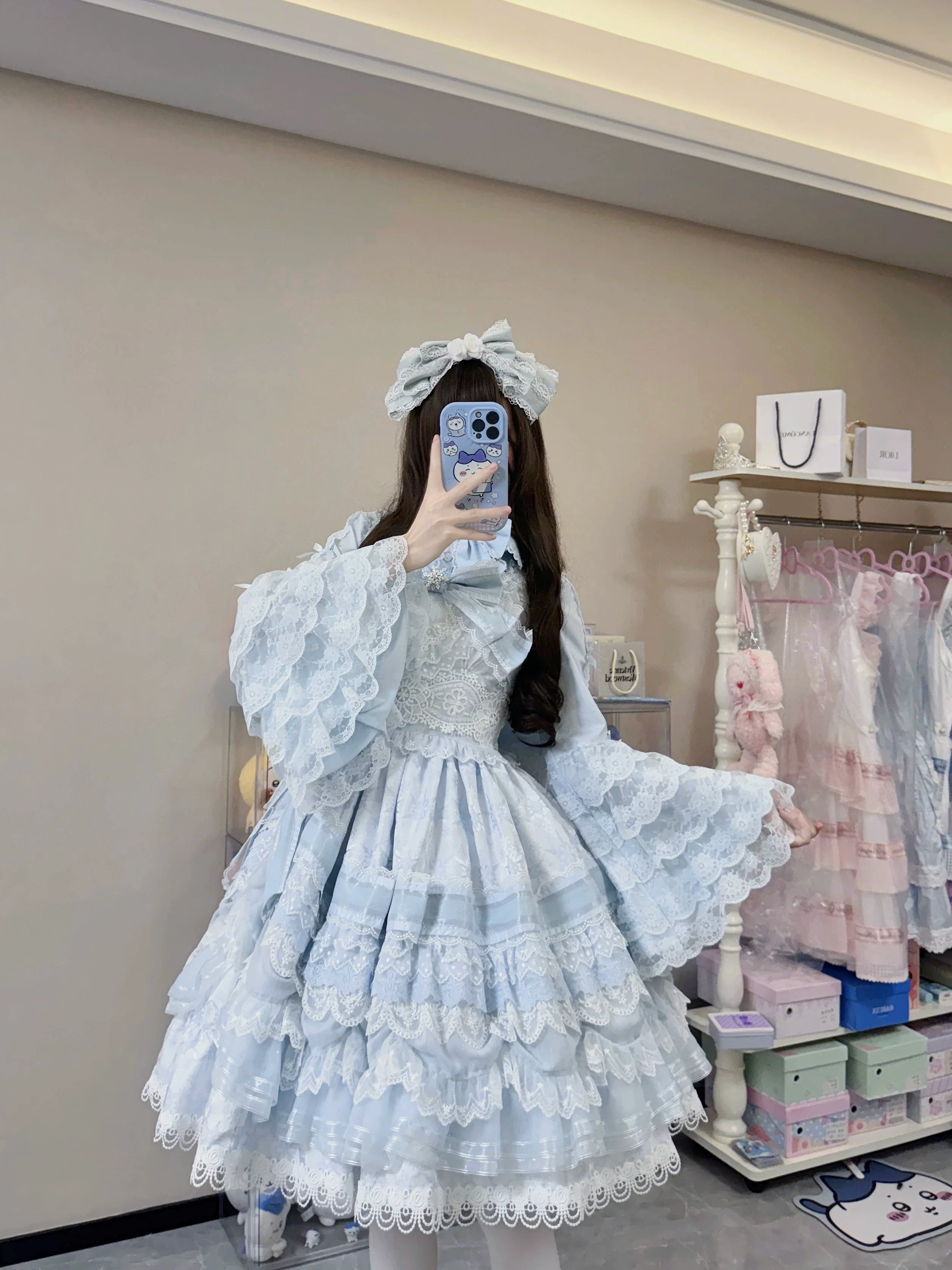 Fermented Milk Puff - Slim Fit Sweet Lolita Shirt, Hime Sleeve - Image 4