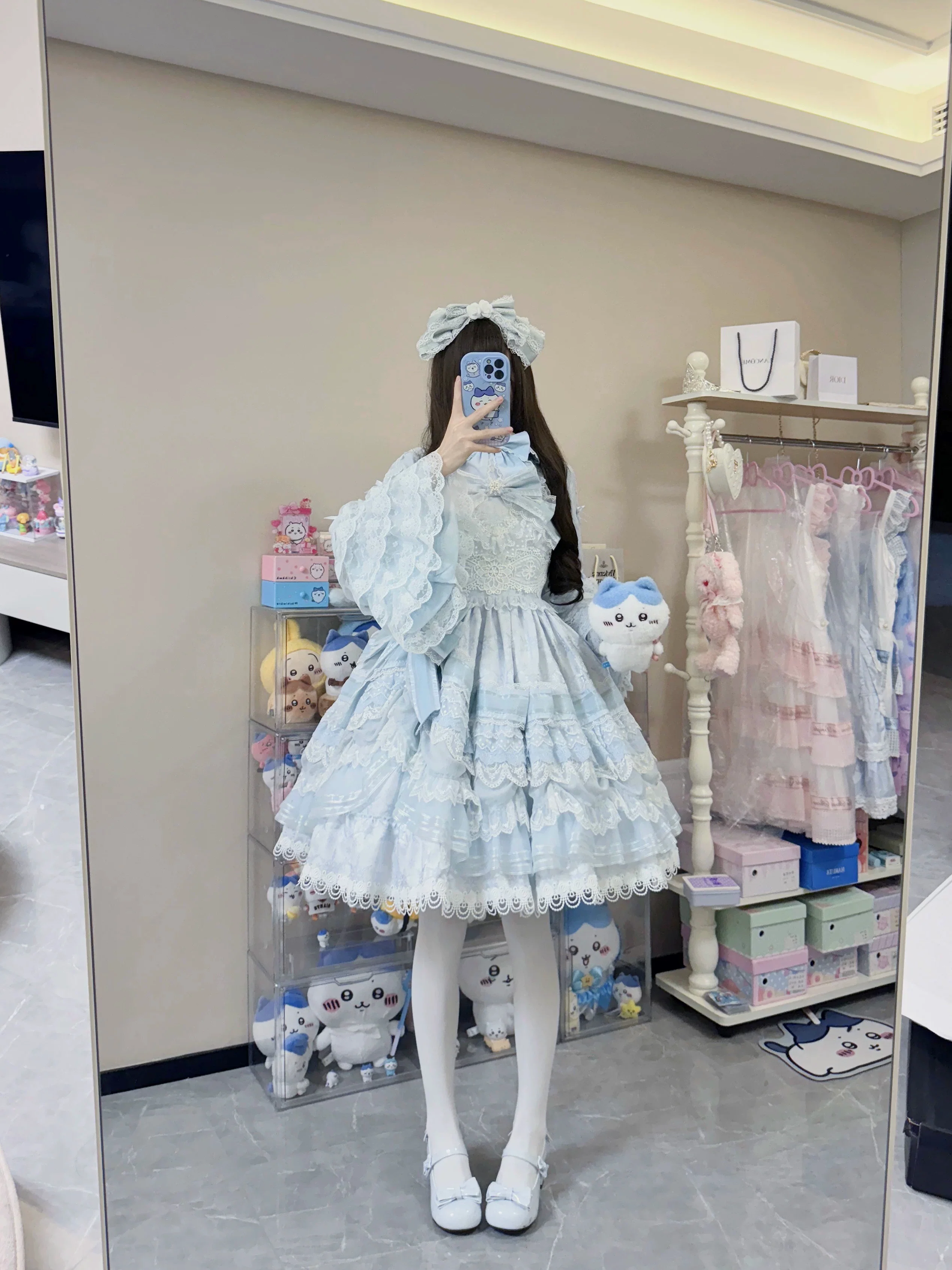 Fermented Milk Puff - Slim Fit Sweet Lolita Shirt, Hime Sleeve - Image 5