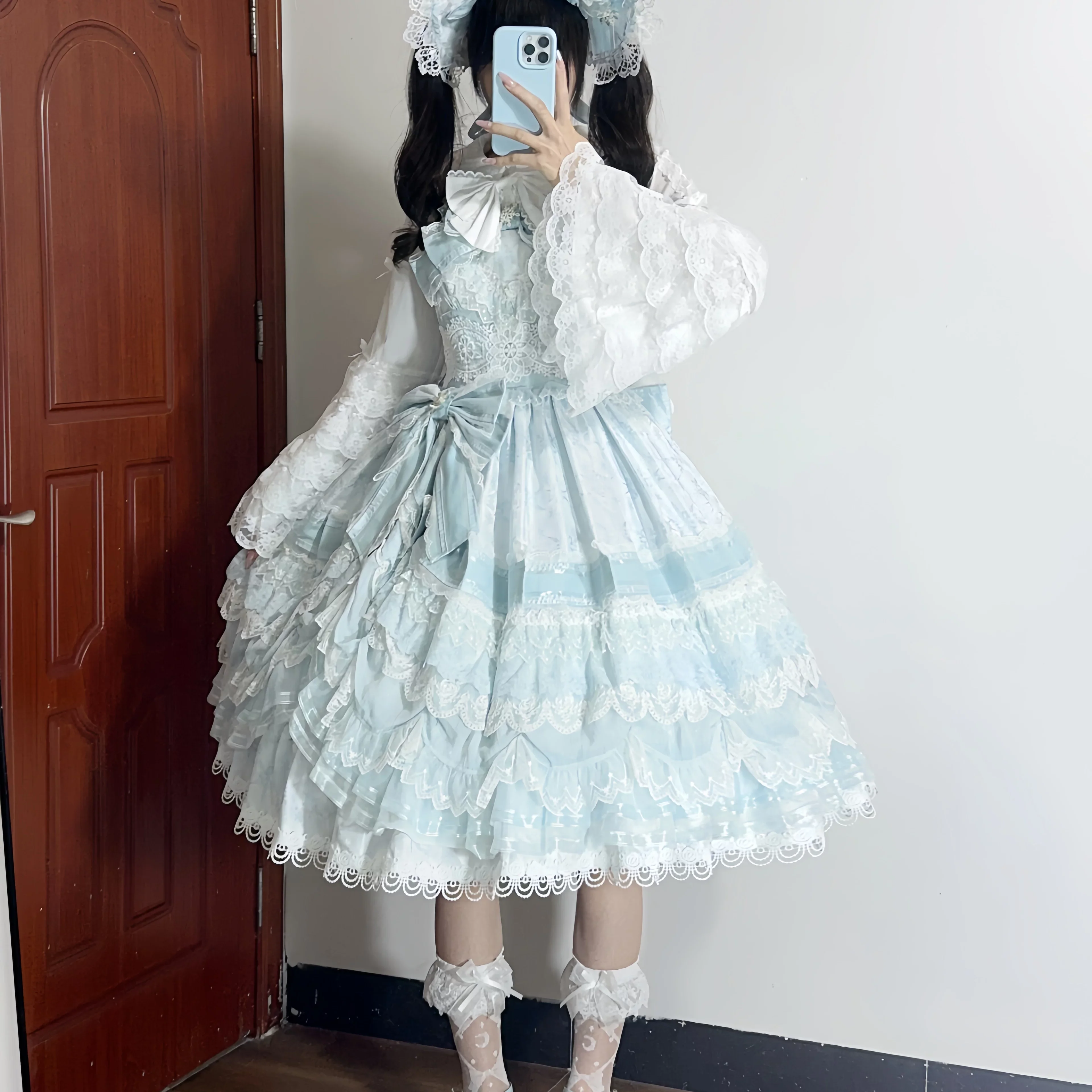 Fermented Milk Puff - Slim Fit Sweet Lolita Shirt, Hime Sleeve - Image 6