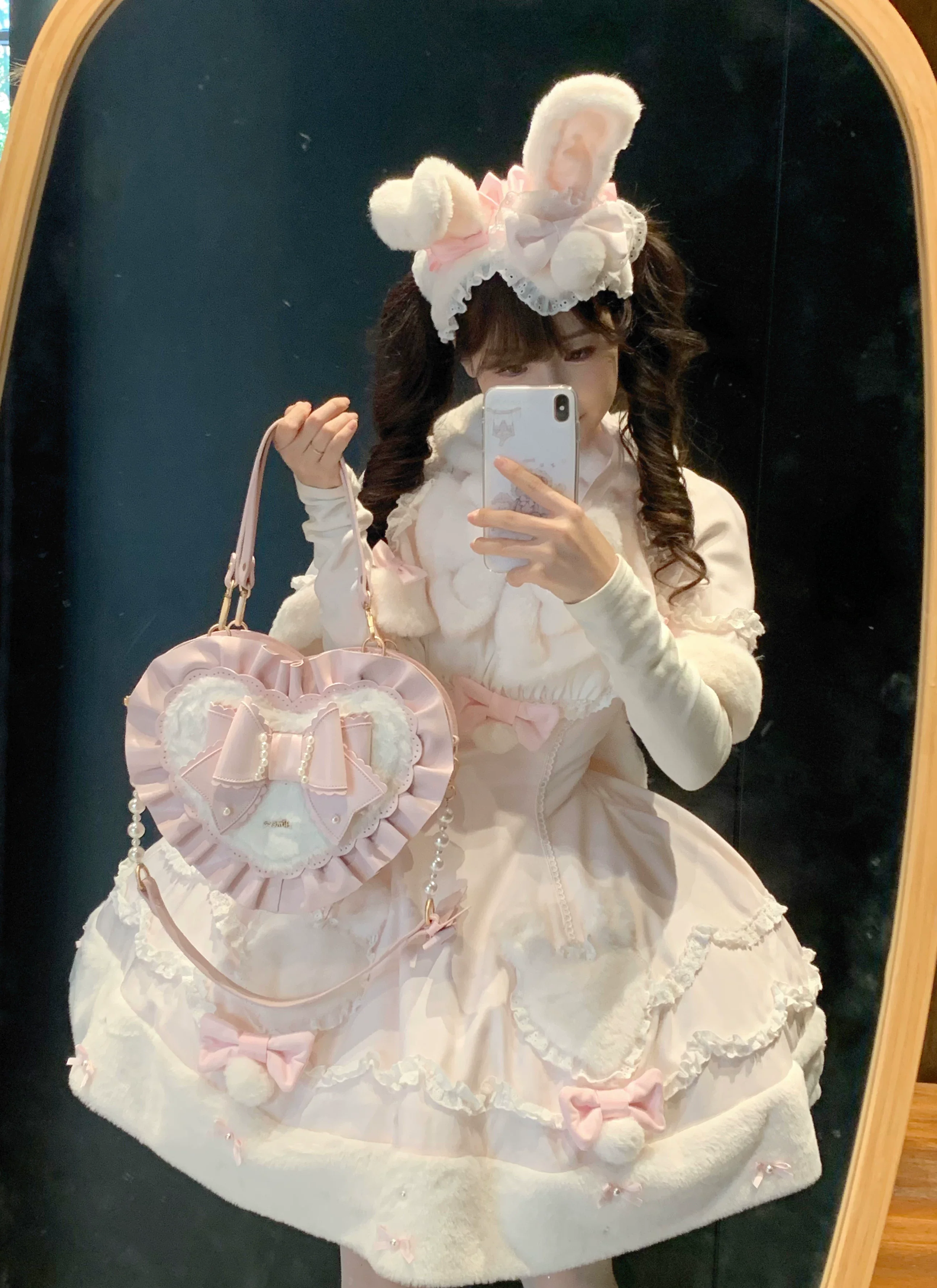 Small Gift Box - Sweet Lolita Heart Handbag, Bow Accent - Image 15