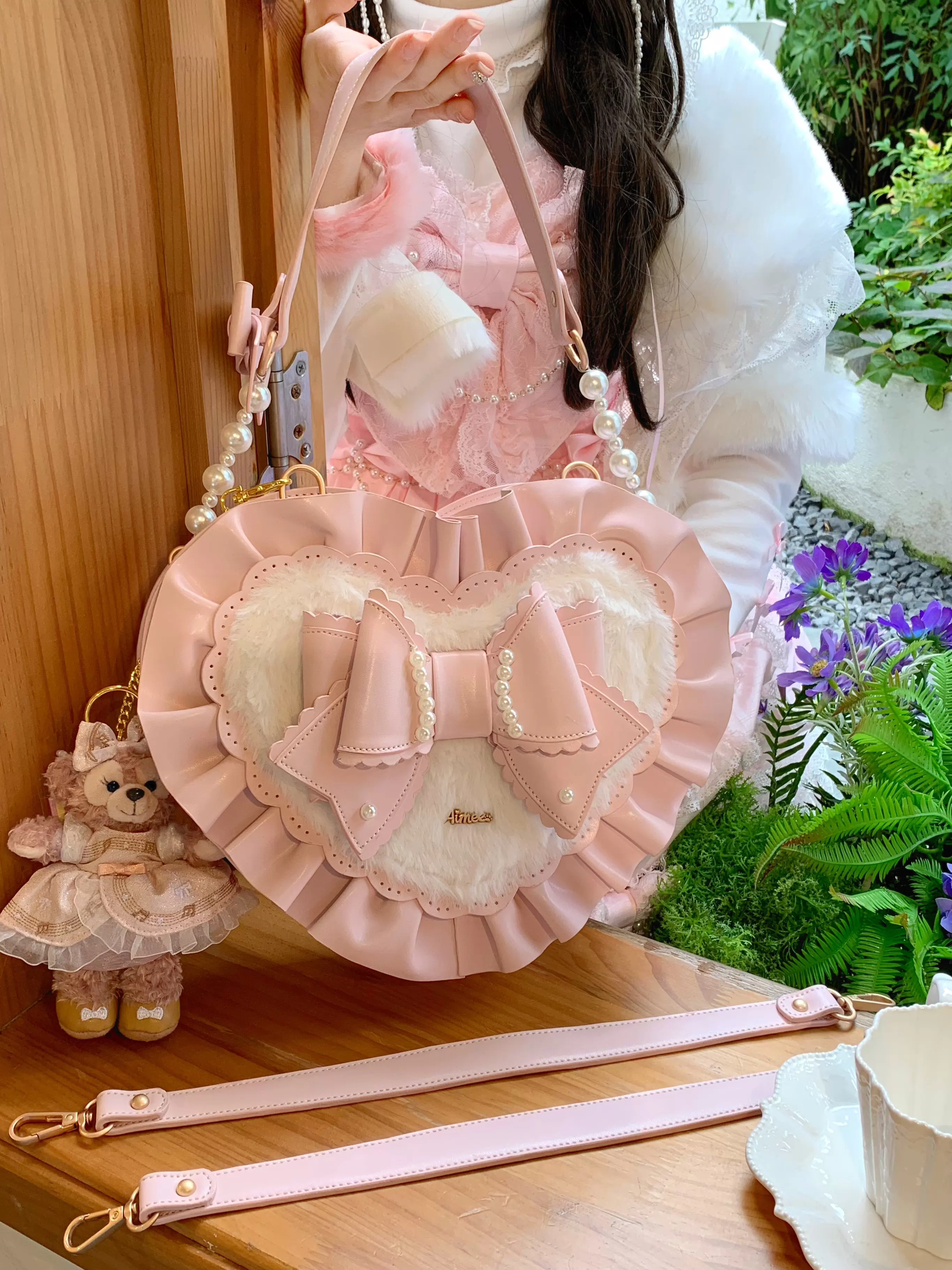 Small Gift Box - Sweet Lolita Heart Handbag, Bow Accent - Image 33