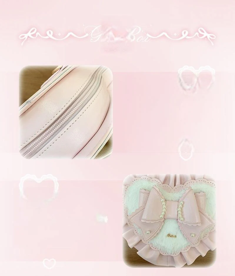 Small Gift Box - Sweet Lolita Heart Handbag, Bow Accent - Image 7