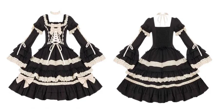 With PUJI - Chapter Seven - Spring Cotton Lolita OP Dress Doll-Like Dress - Image 11