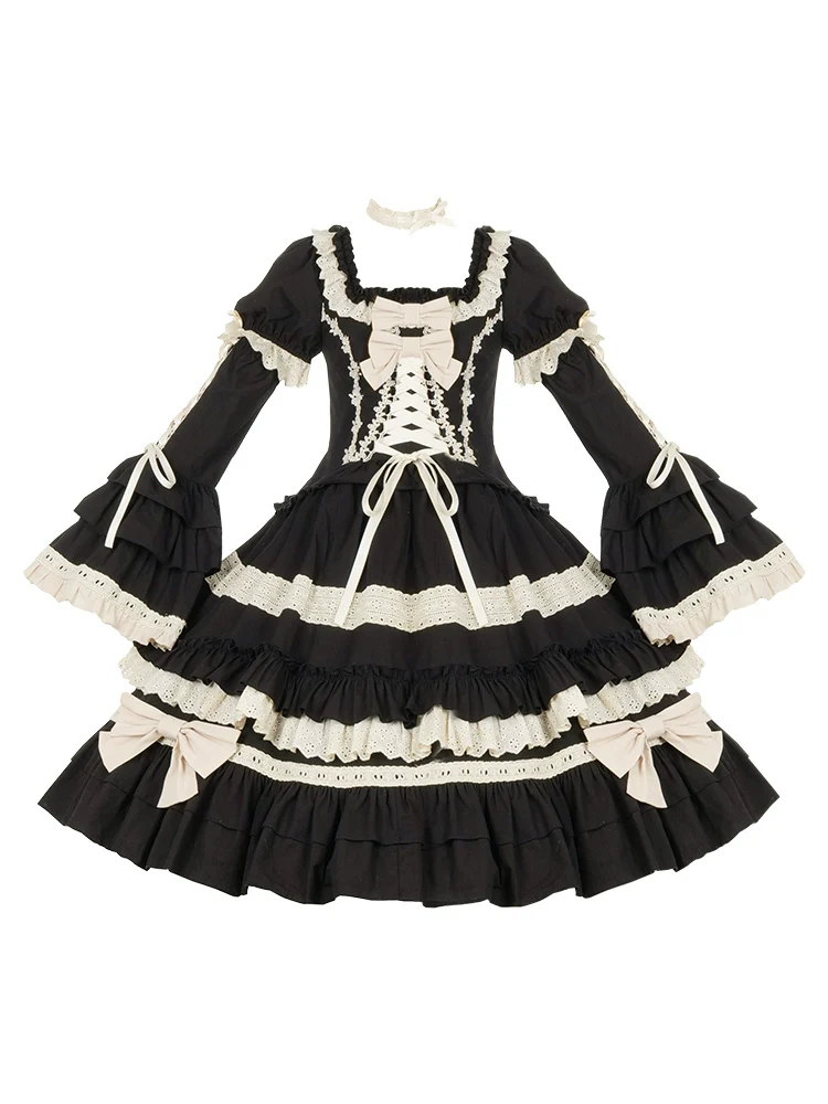 With PUJI - Chapter Seven - Spring Cotton Lolita OP Dress Doll-Like Dress - Image 12