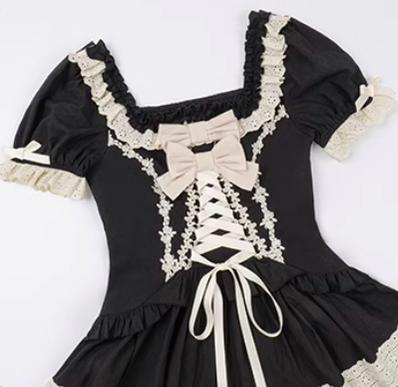 With PUJI - Chapter Seven - Spring Cotton Lolita OP Dress Doll-Like Dress - Image 15