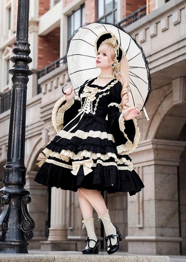 With PUJI - Chapter Seven - Spring Cotton Lolita OP Dress Doll-Like Dress - Image 5