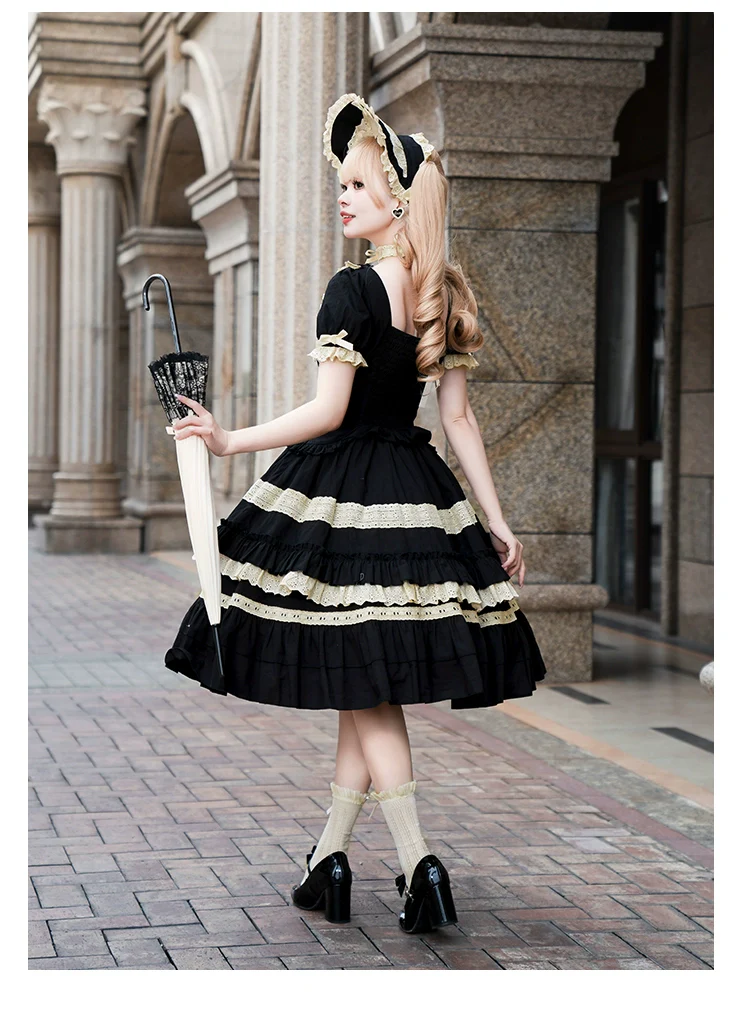 With PUJI - Chapter Seven - Spring Cotton Lolita OP Dress Doll-Like Dress - Image 7