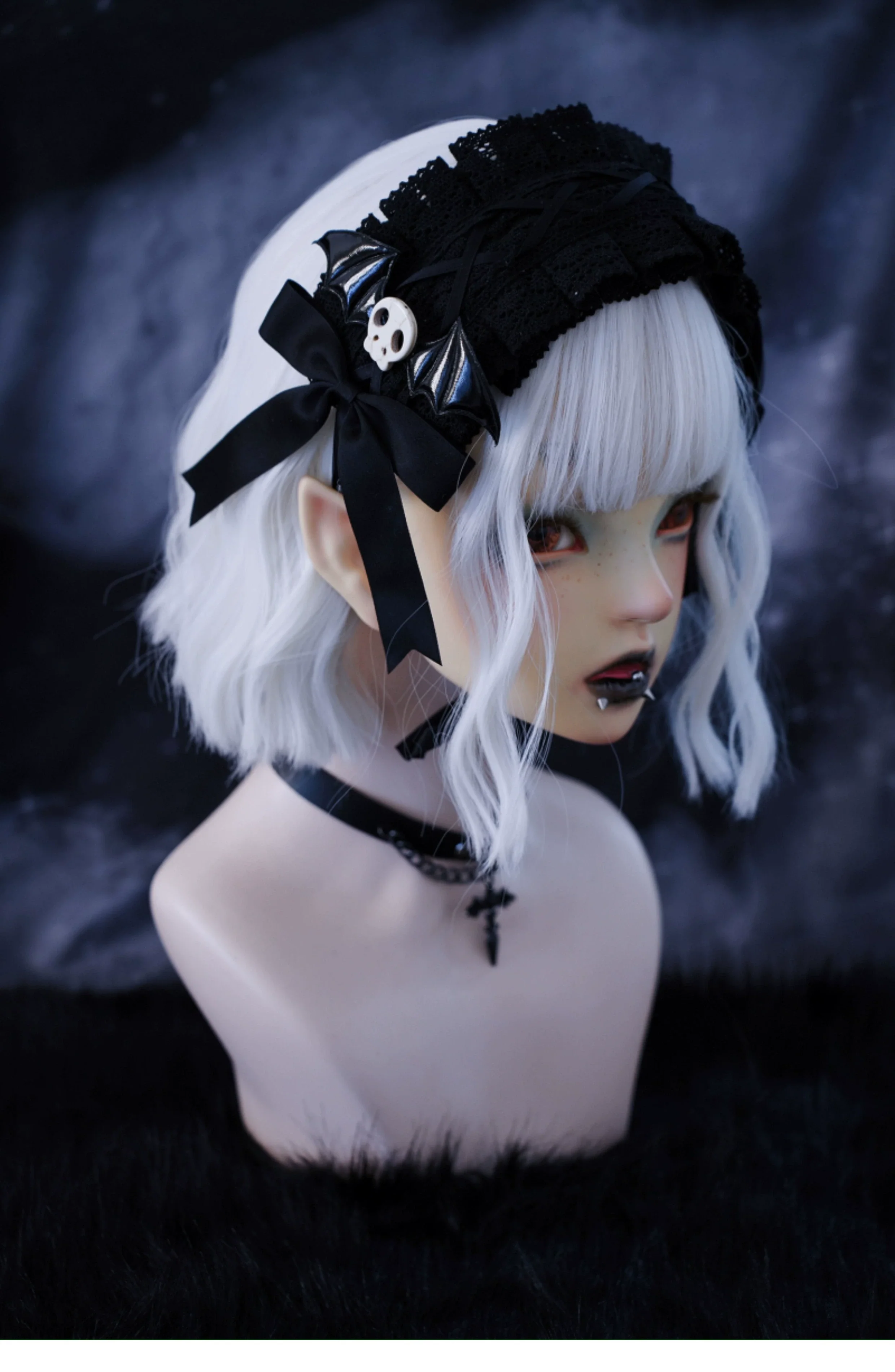 Strange Sugar - Gothic Hair Accessories Set Skulls Sharks Lolita Clips Headbands - Image 16