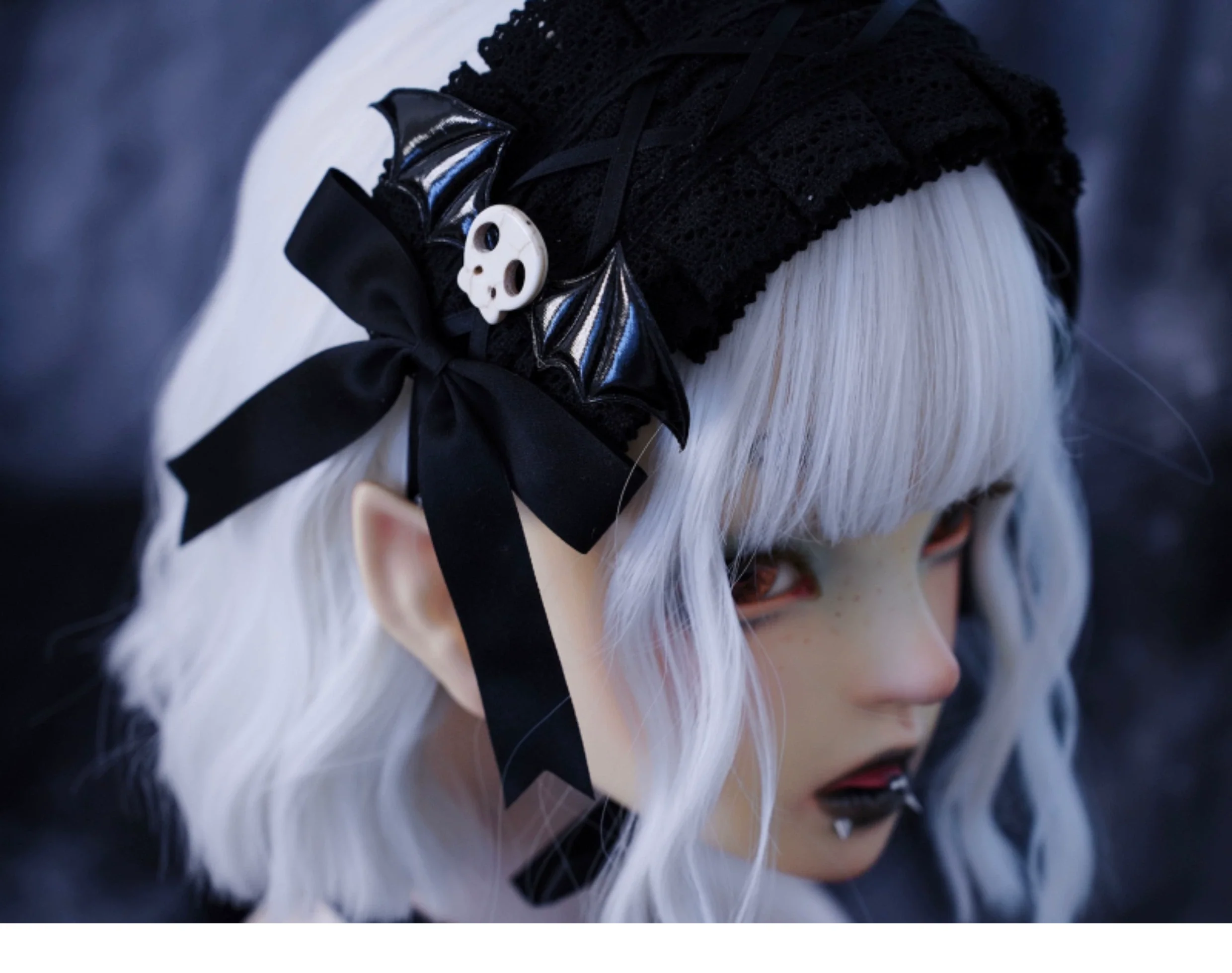 Strange Sugar - Gothic Hair Accessories Set Skulls Sharks Lolita Clips Headbands - Image 17