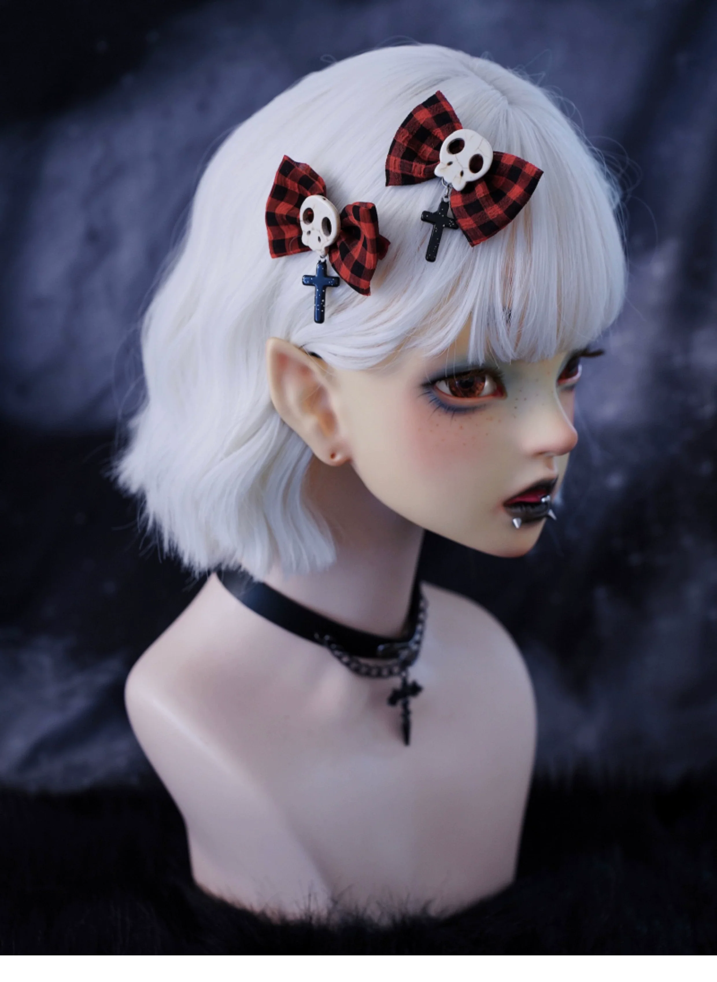 Strange Sugar - Gothic Hair Accessories Set Skulls Sharks Lolita Clips Headbands - Image 19