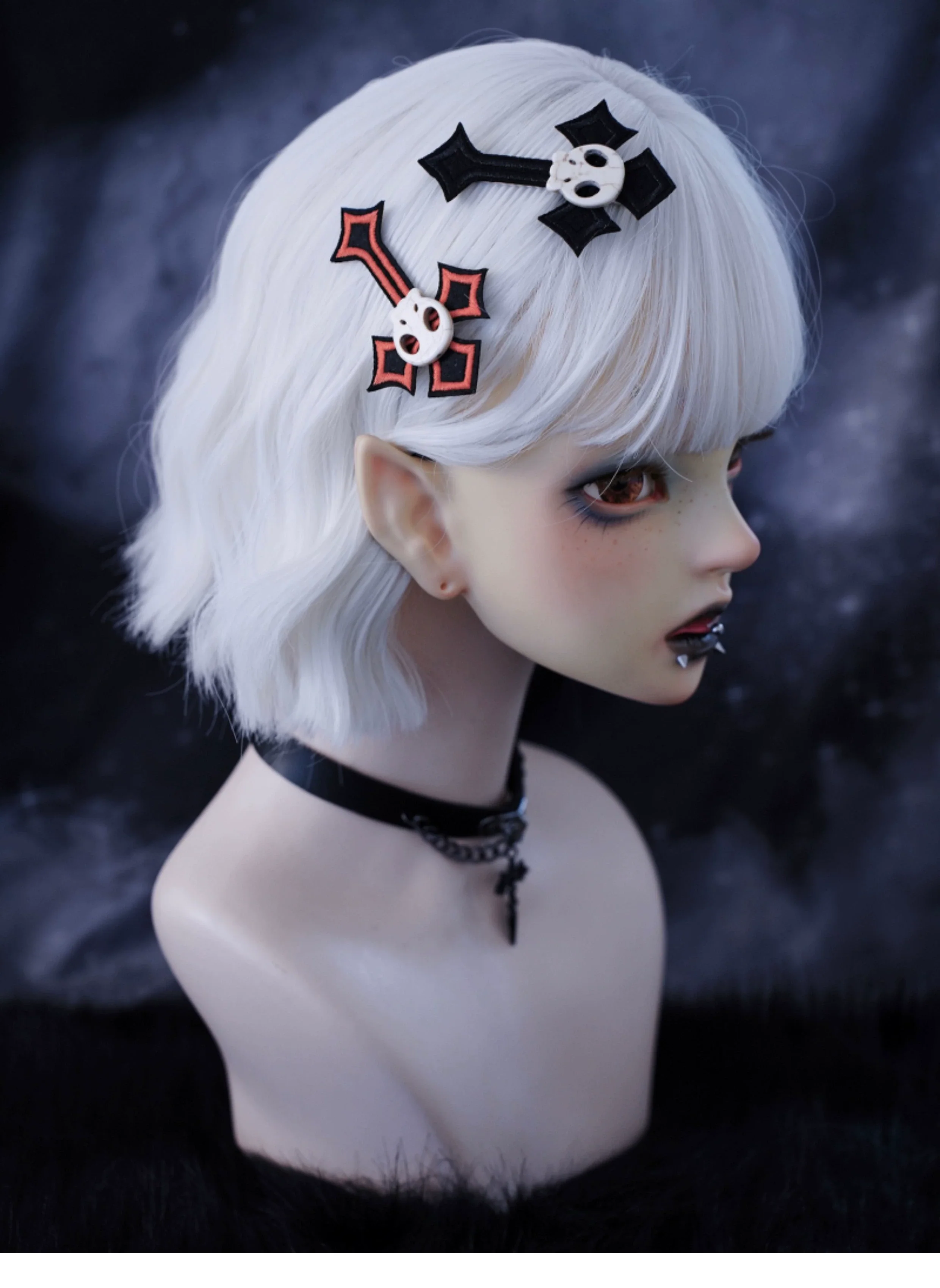 Strange Sugar - Gothic Hair Accessories Set Skulls Sharks Lolita Clips Headbands - Image 23