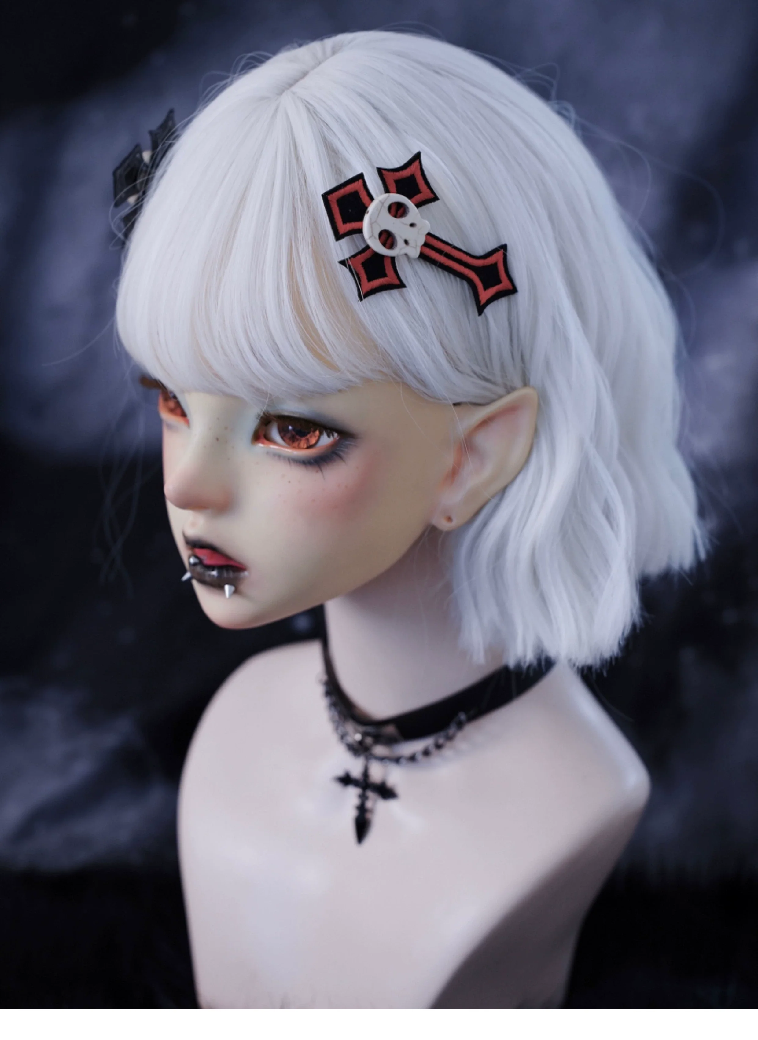 Strange Sugar - Gothic Hair Accessories Set Skulls Sharks Lolita Clips Headbands - Image 25