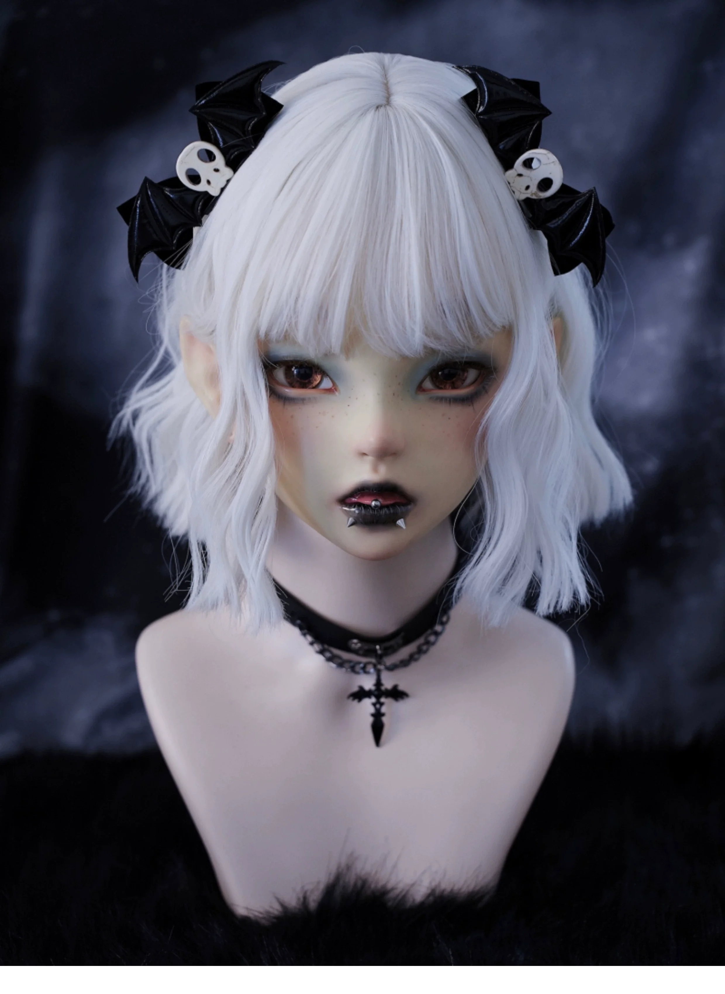 Strange Sugar - Gothic Hair Accessories Set Skulls Sharks Lolita Clips Headbands - Image 26