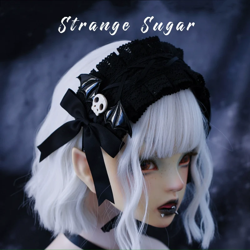 Strange Sugar - Gothic Hair Accessories Set Skulls Sharks Lolita Clips Headbands - Image 3