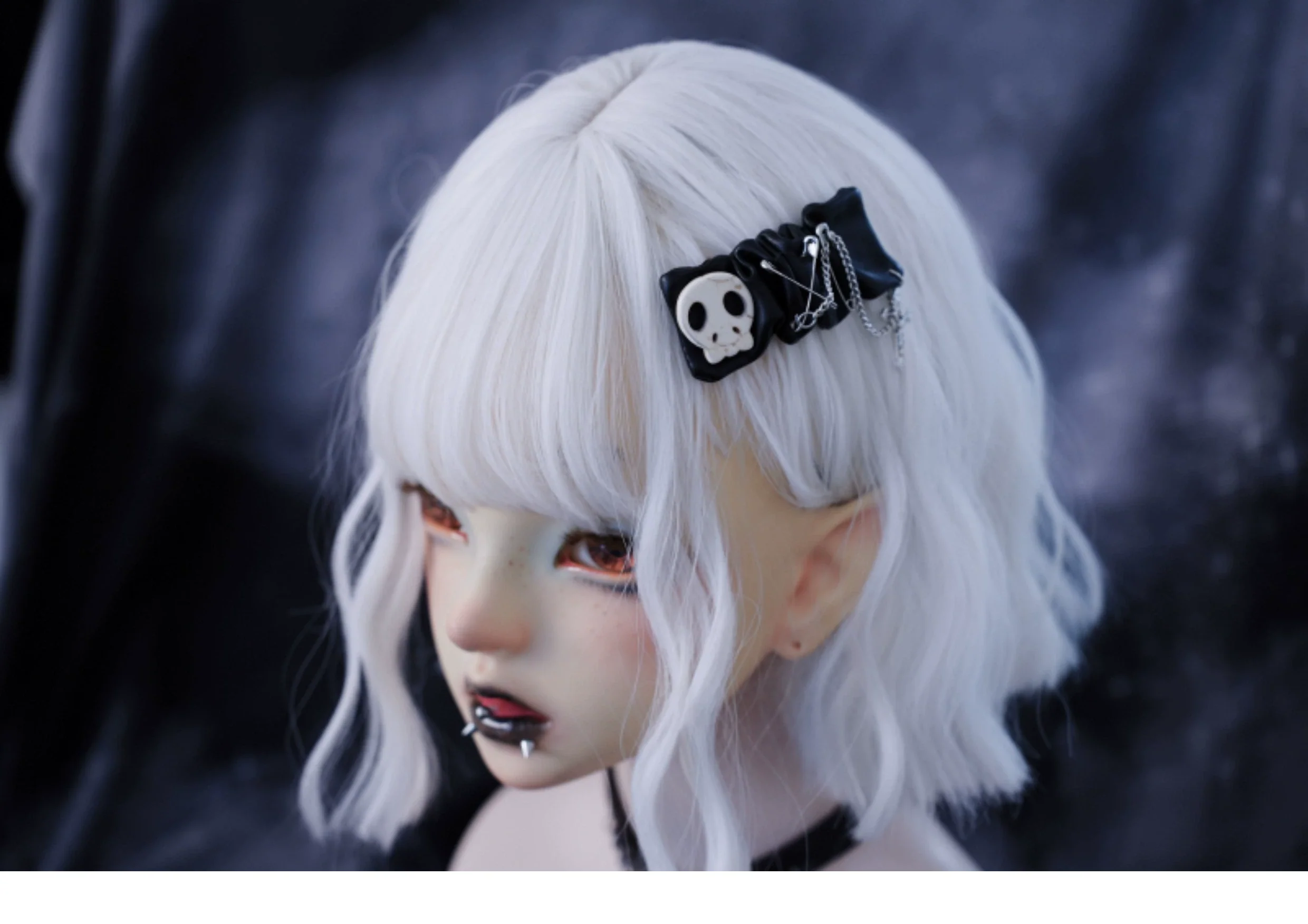 Strange Sugar - Gothic Hair Accessories Set Skulls Sharks Lolita Clips Headbands - Image 33
